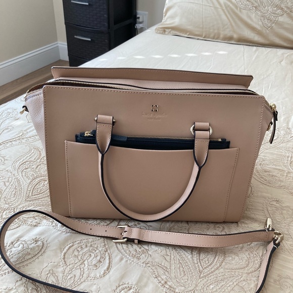 Kate Spade Beige Black Bag Purse NWT - Picture 4 of 10